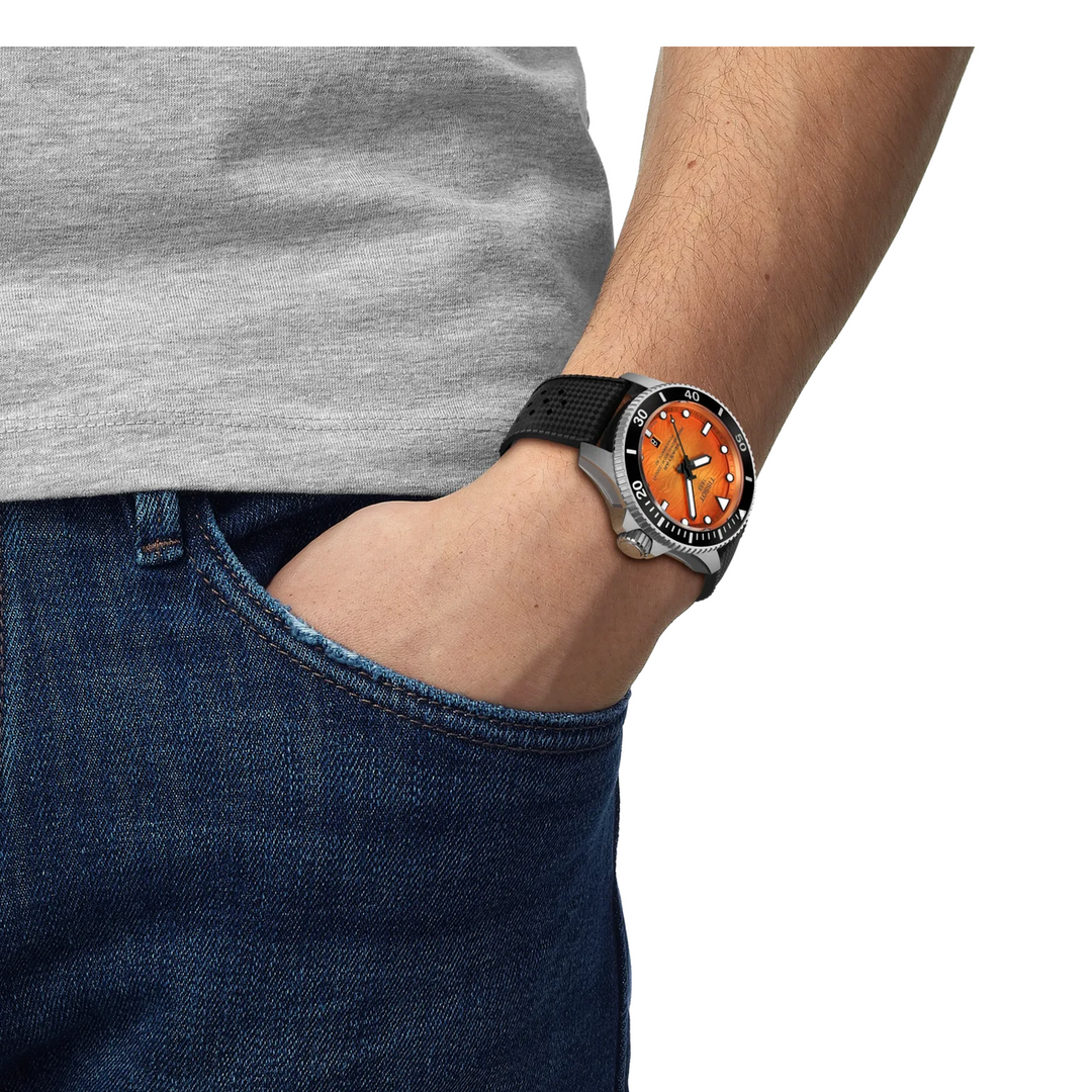 Seastar 2000 Orange Dial 44MM Watch