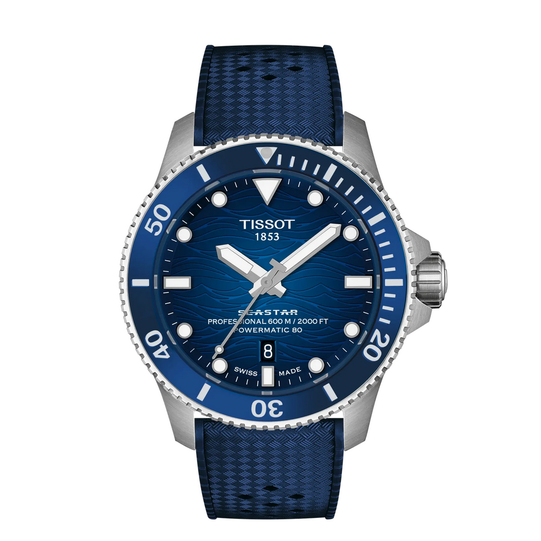Seastar 2000 Blue Dial and Rubber Strap 44MM Watch
