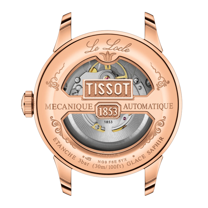 Le Locle 39MM Powermatic 80 Rose Gold PVD Coating Watch