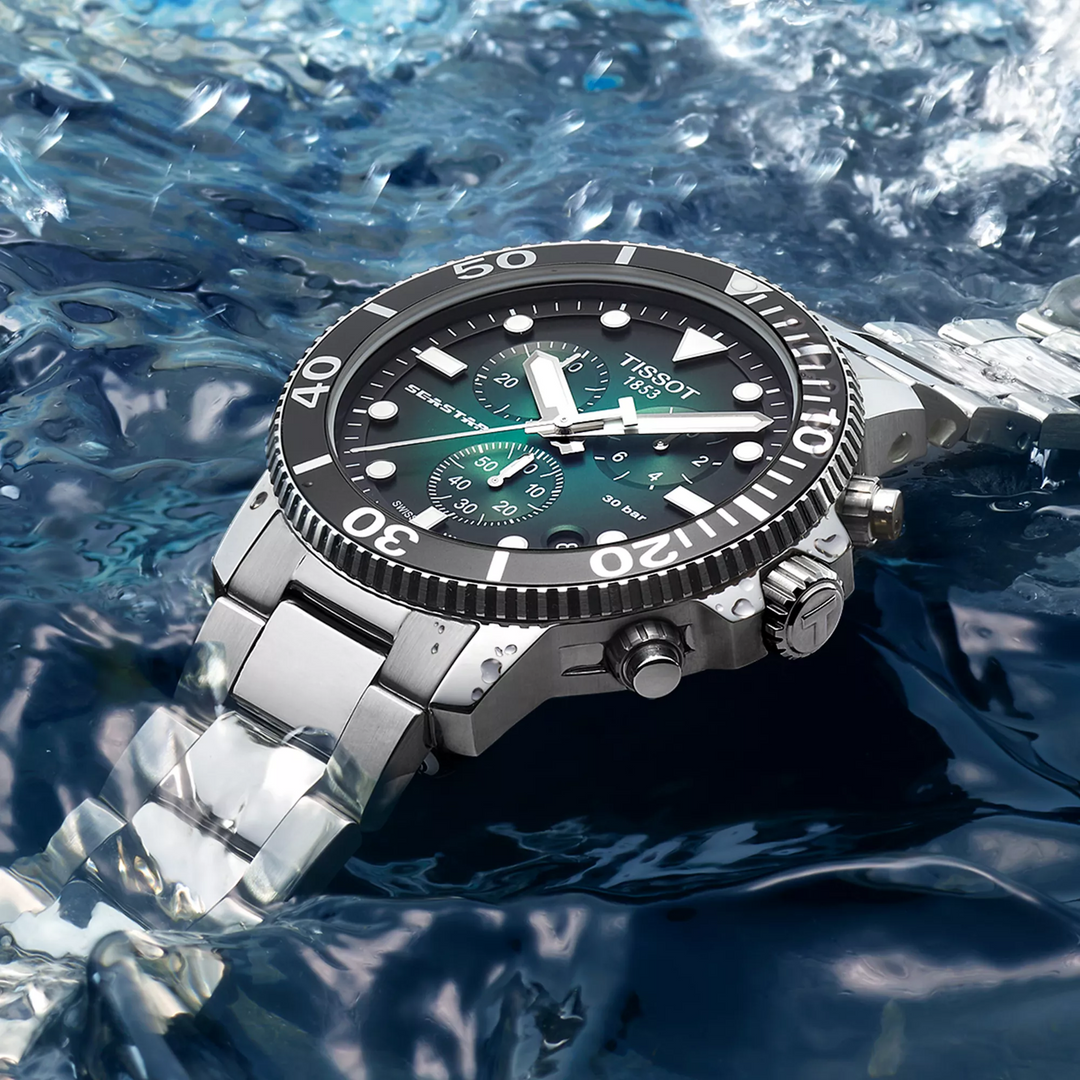 Seastar 1000 Chronograph 45.5MM Green Dial Watch