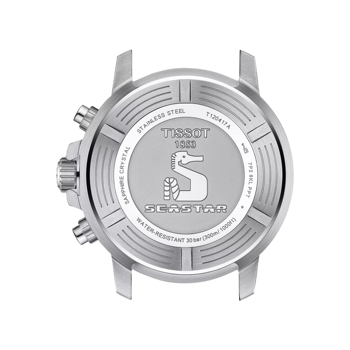Seastar 1000 Chronograph 45.5MM Blue Dial with Black Rubber Strap Watch