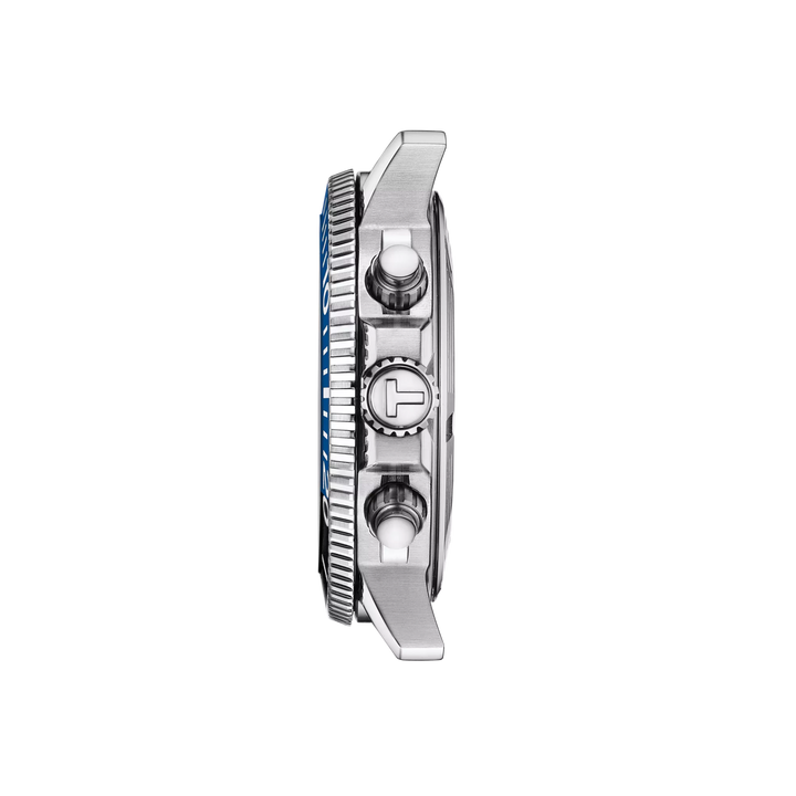 Seastar 1000 Chronograph 45.5MM Black and Blue Bezel Watch