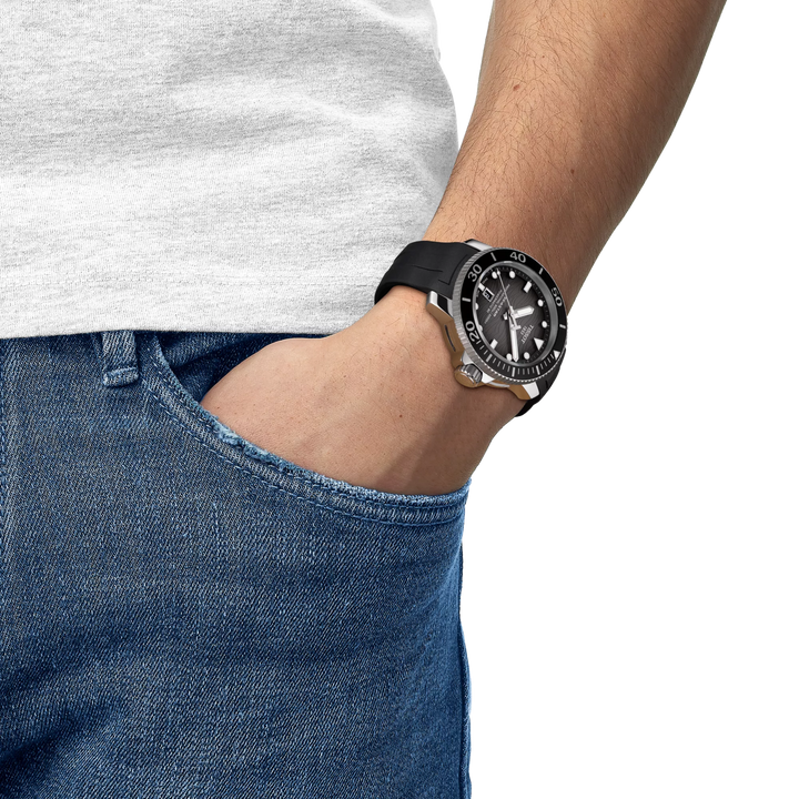 Seastar Professional 2000 Powermatic 80 46MM Black Dial Watch