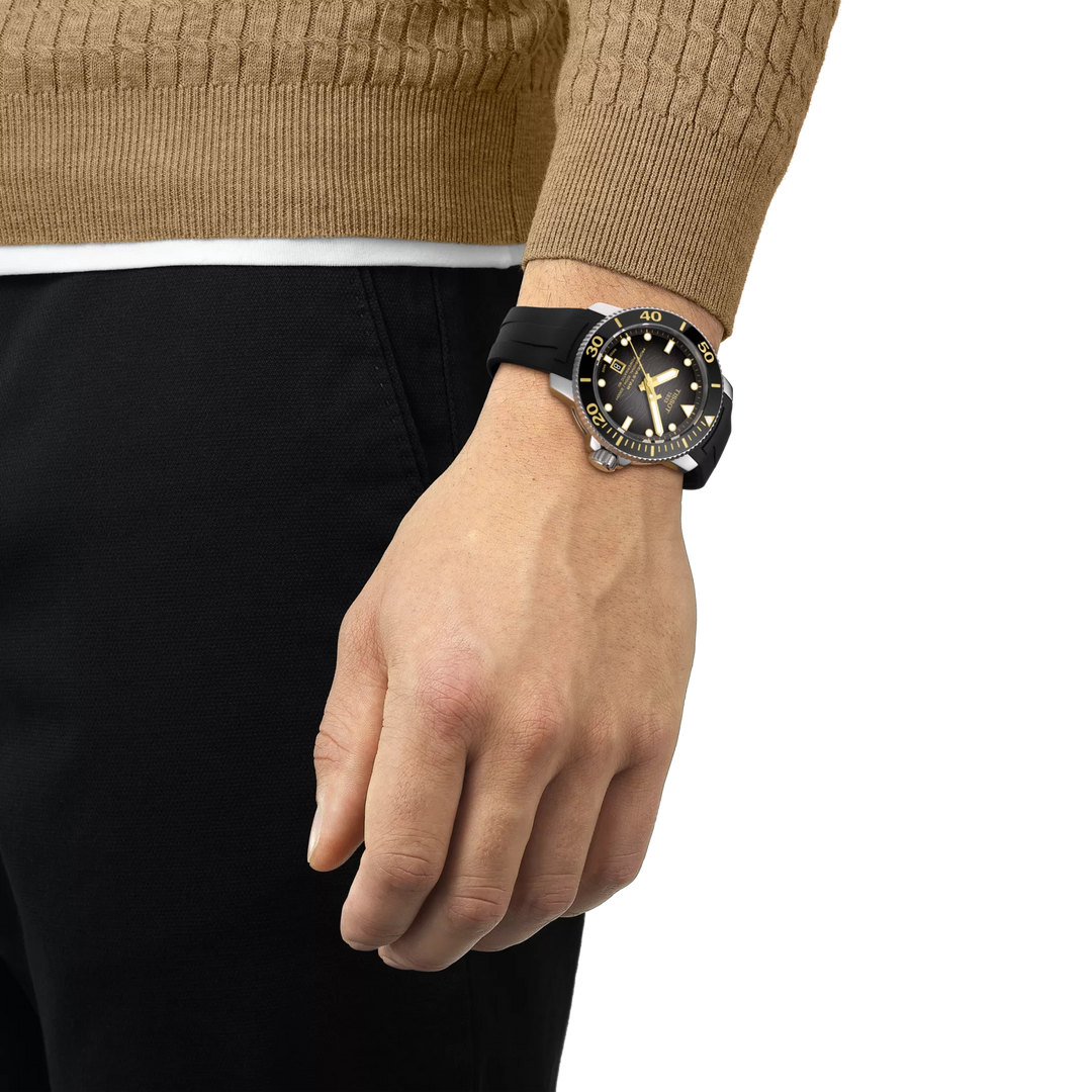 Seastar Professional 2000 Powermatic 80 46MM Black/Gold Watch
