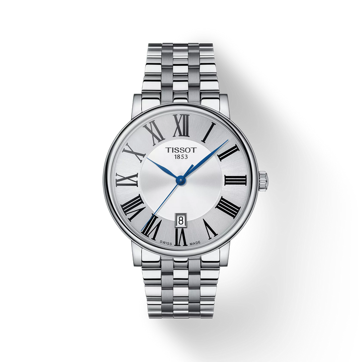 Carson Premium 40MM Silver Roman Dial Watch