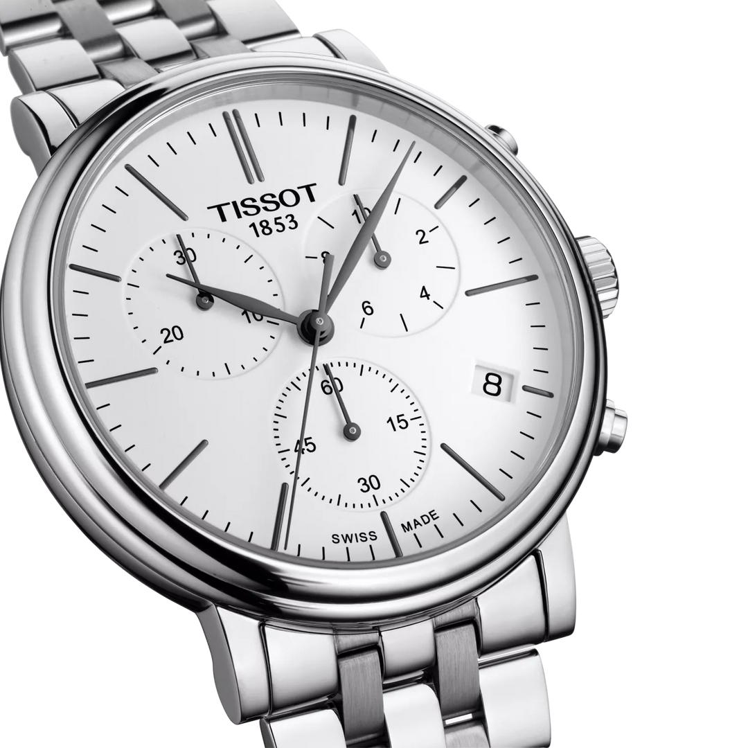 Carson Premium Chronograph 40MM White Watch