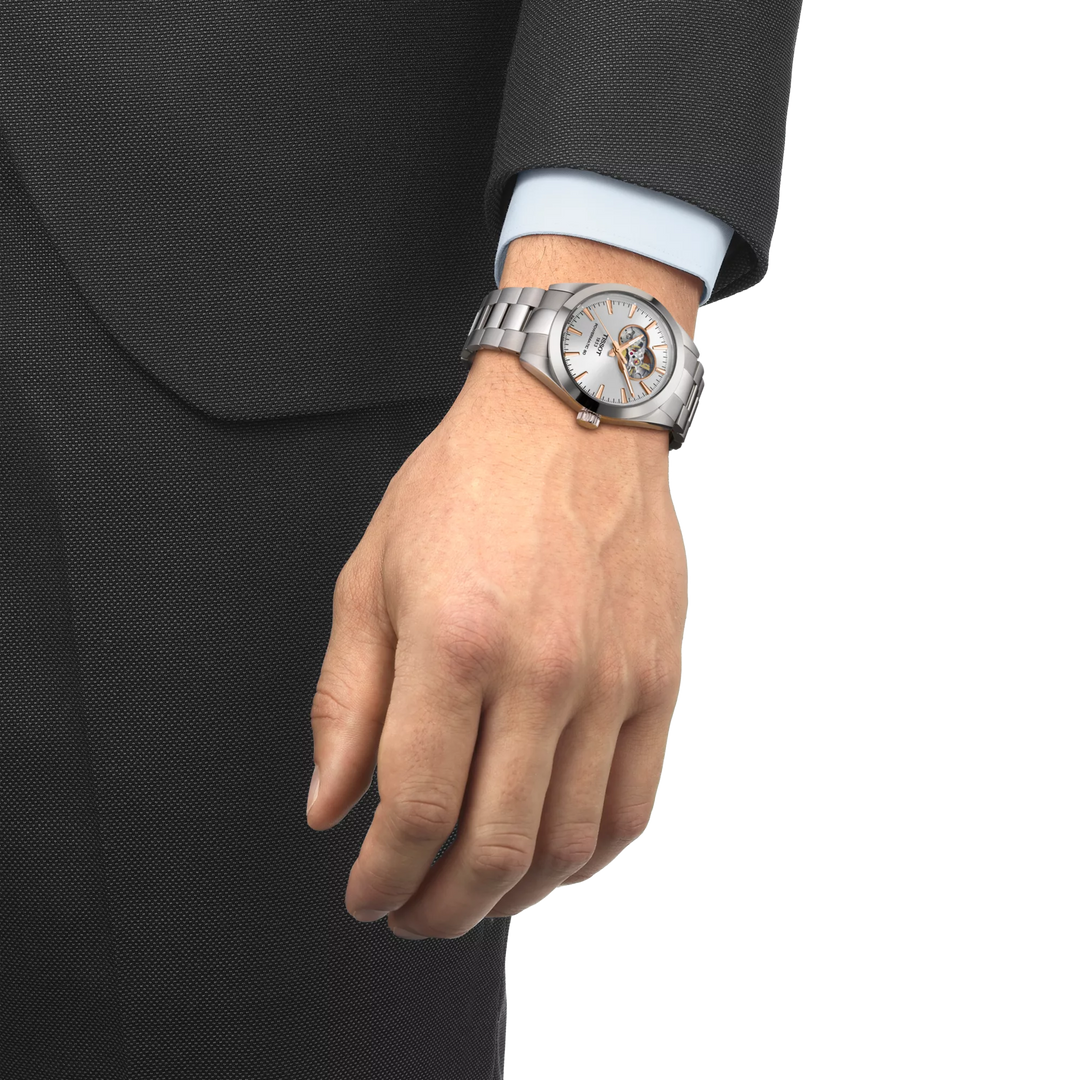 Gentleman Automatic Open Heart 40MM Steel Watch