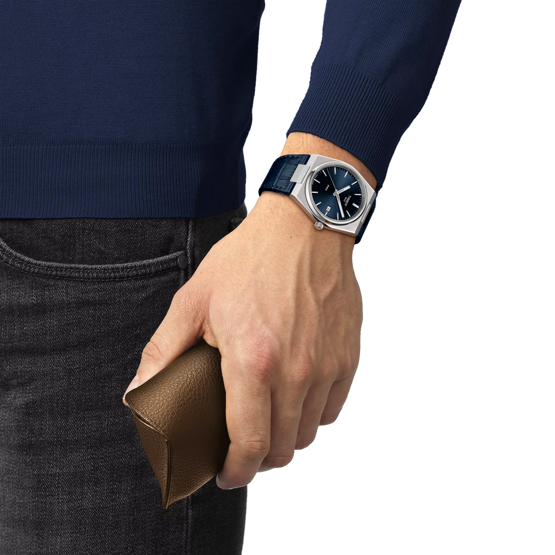 PRX 40250 Blue Leather Strap 40MM Watch