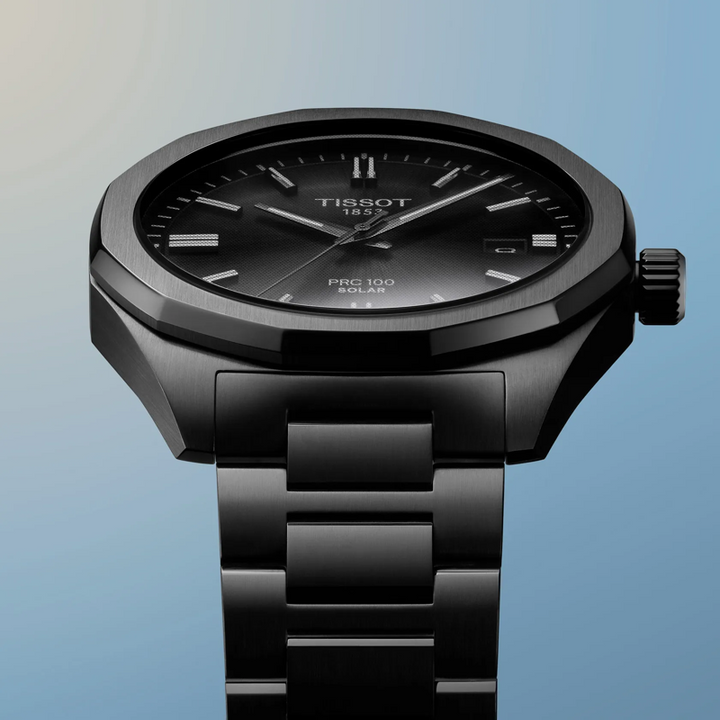 PR 100 Solar Quartz 39MM with Black PVD Coating Watch