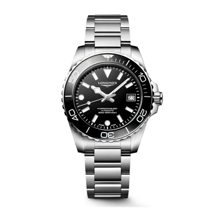 Hydroconquest Black Dial and Bezel 39MM Watch