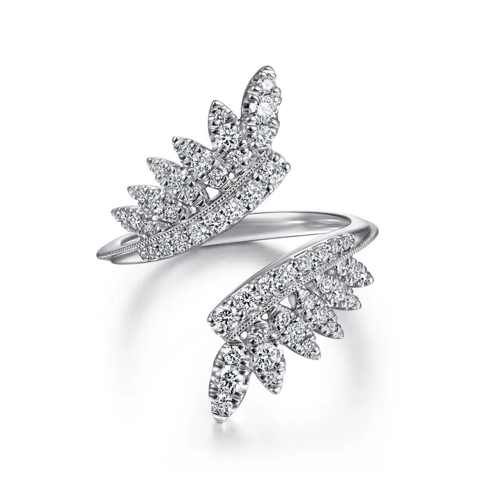 Leaf Diamond Engagement Ring Enhancer