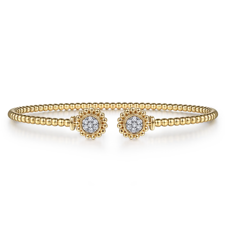 Bujukan Beaded Circle Pave Diamonds Bracelet