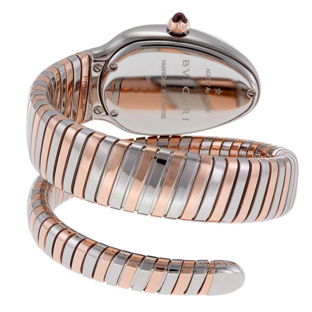 Serpenti Tubogas Rose Gold with Diamond Bezel 35MM Watch