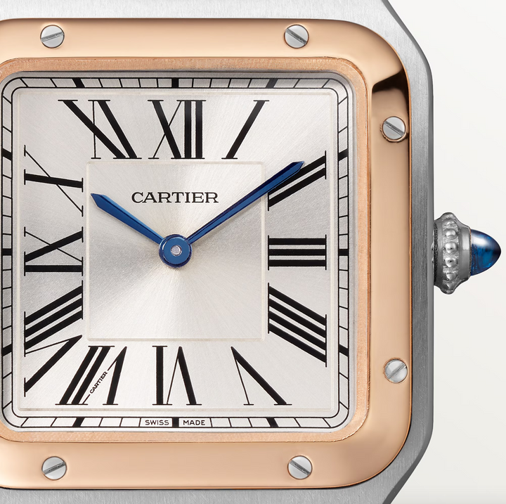 Santos Dumont Steel and Rose Gold Small Model