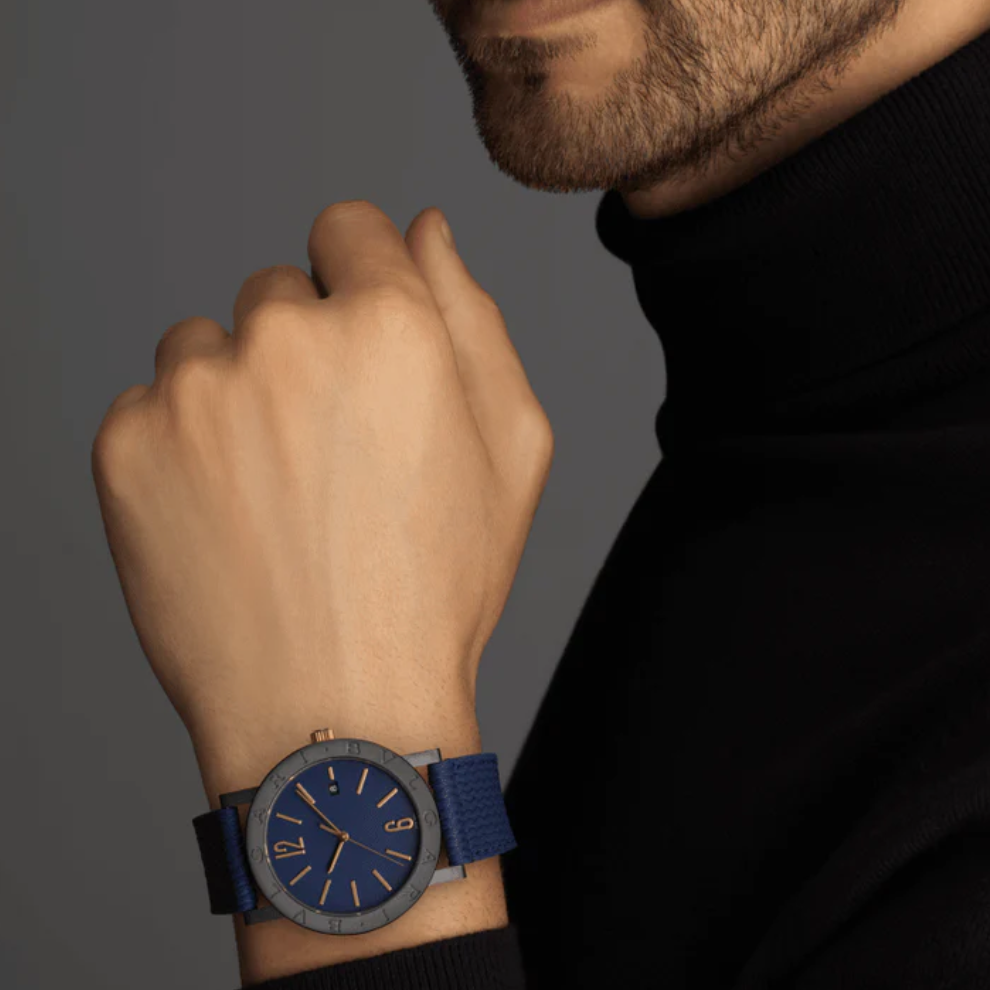 Bvlgari-Bvlgari Blue Dial and Strap 41MM Watch