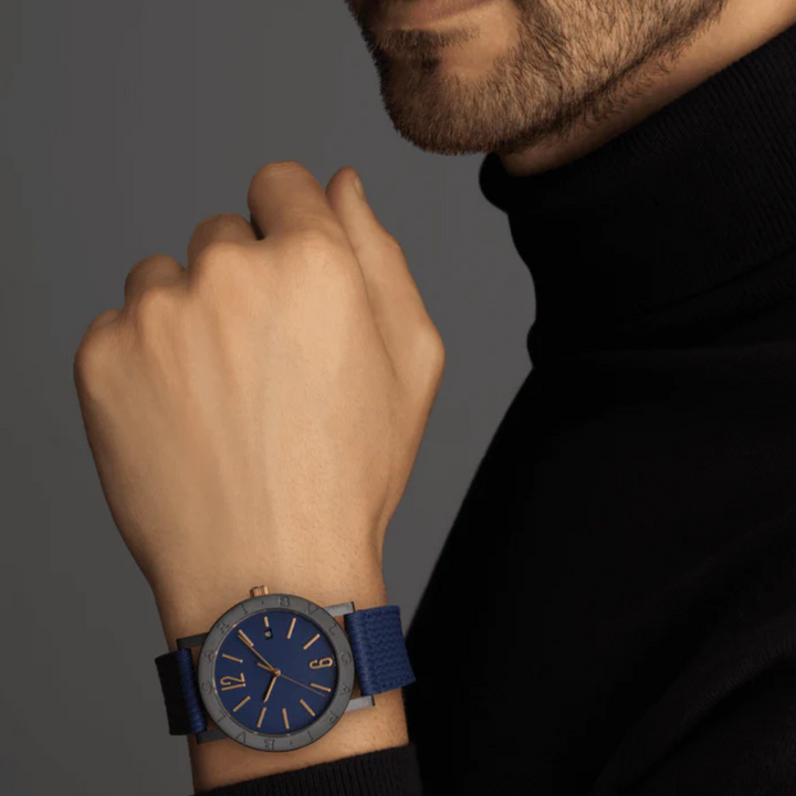 Bvlgari-Bvlgari Blue Dial and Strap 41MM Watch