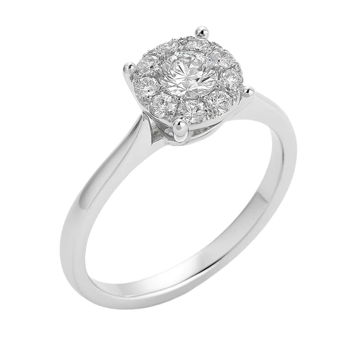 1.50ct Diamond Solitaire Illusion White Gold Ring