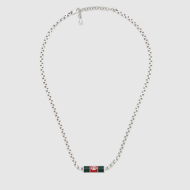 Interlocking Web Red and Green Necklace