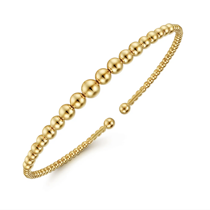 Yellow Gold Cuff Bangle Bracelet