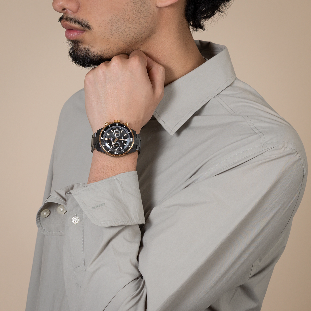 Captain Cook Chronograph Black Ceramic 42MM Watch