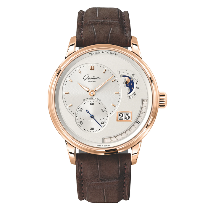 PanoMaticCalendar Watch, Silver Dial 42MM