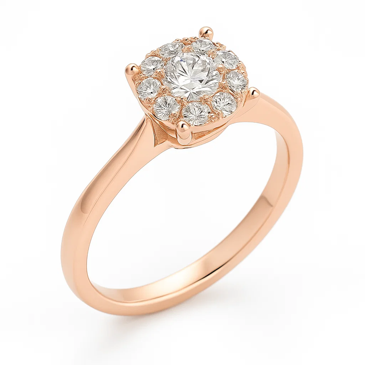 1.50ct Diamond Solitaire Illusion Rose Gold Ring