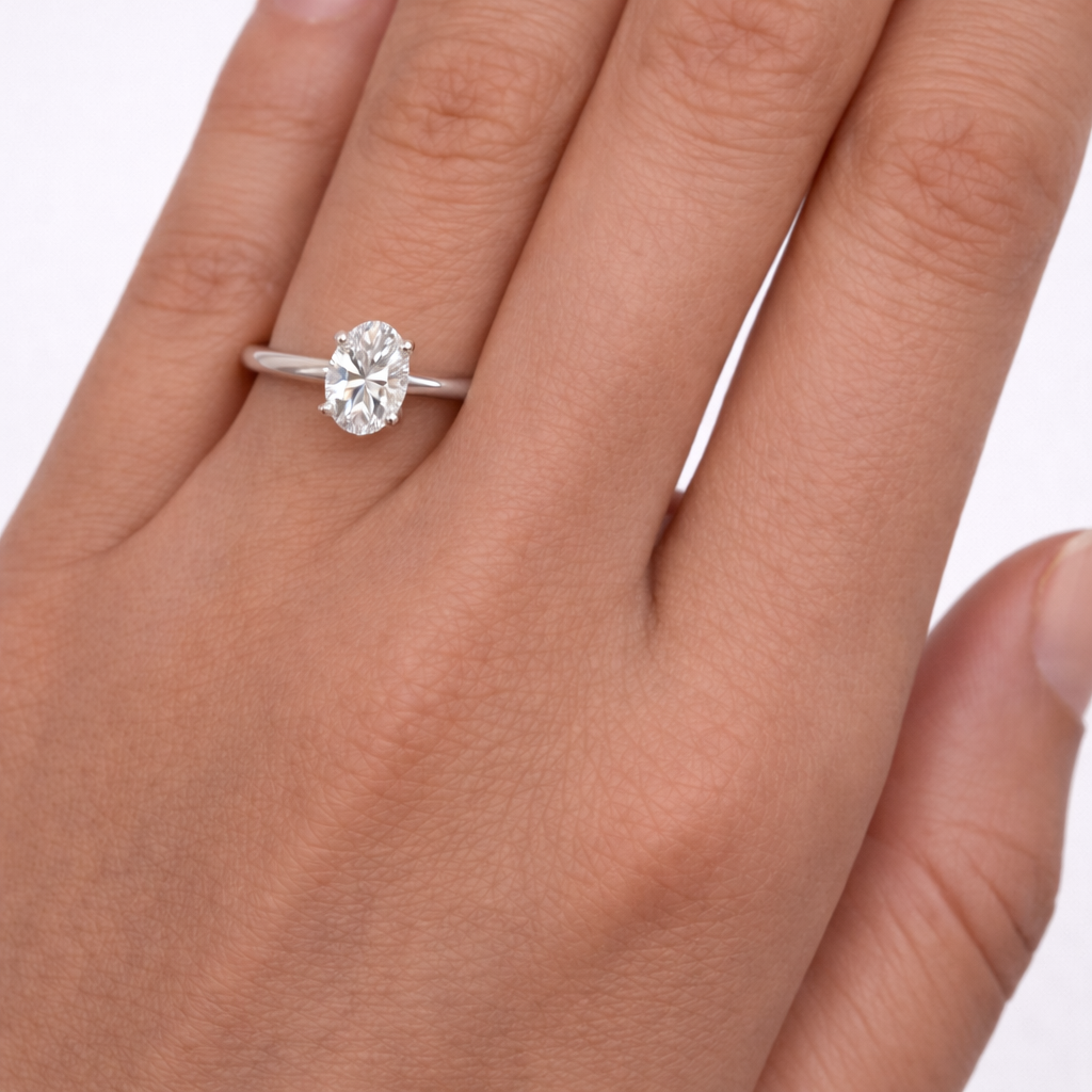 .71CT Oval Cut Diamond Solitaire Ring