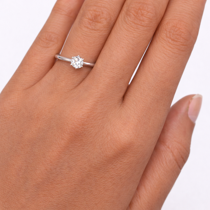 .73CT Round Cut Diamond Solitaire in Six Prong Setting