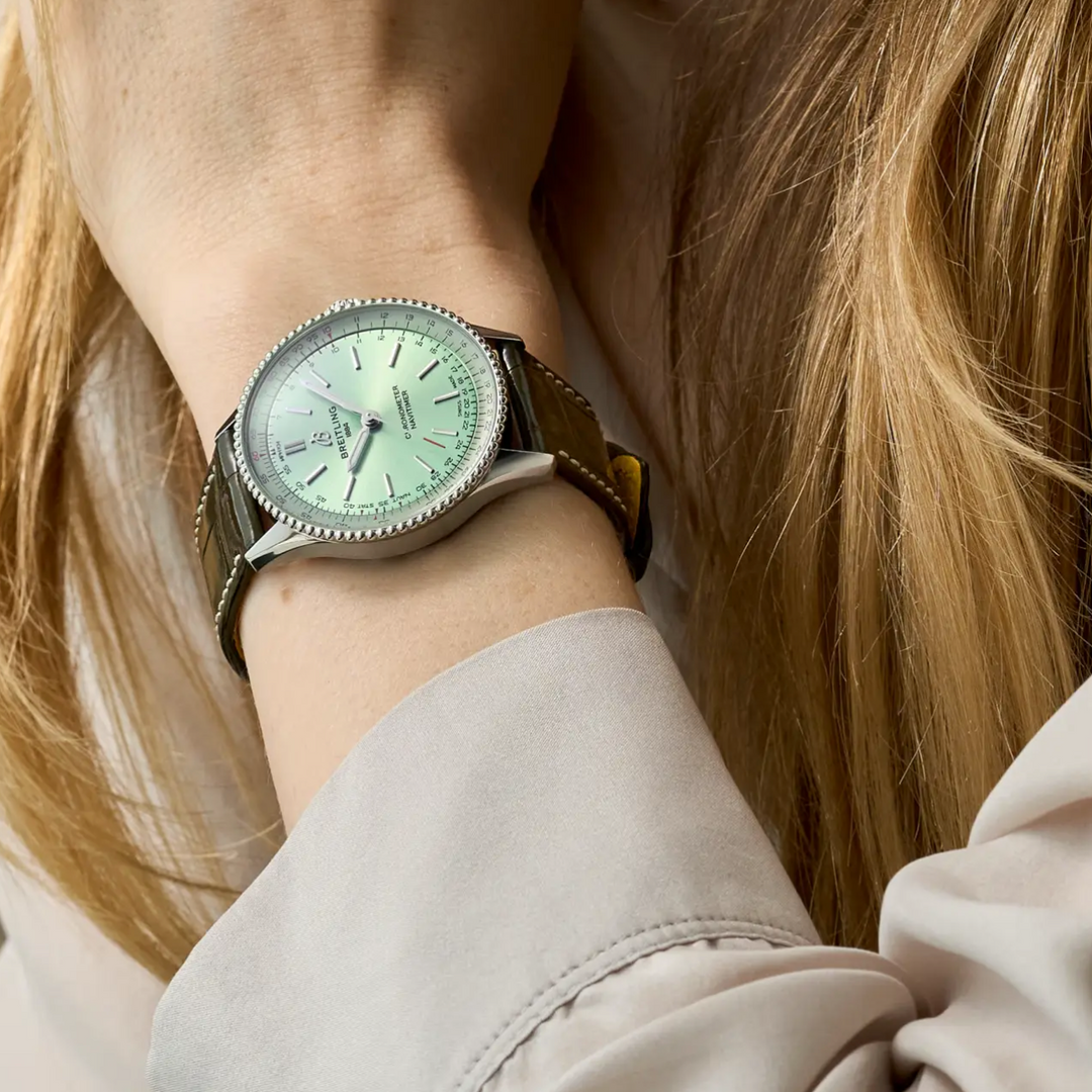 Navitimer Mint Green Dial 36MM Watch