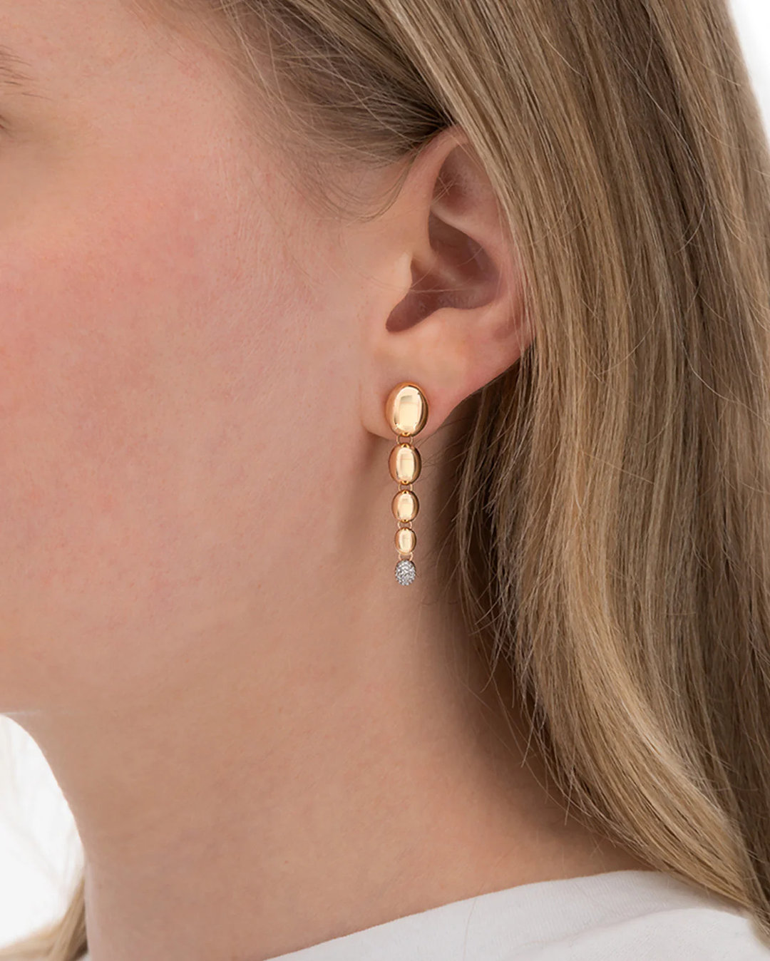 Ivy Nuvolette Rose Gold and Diamonds Degrade Drop Earrings