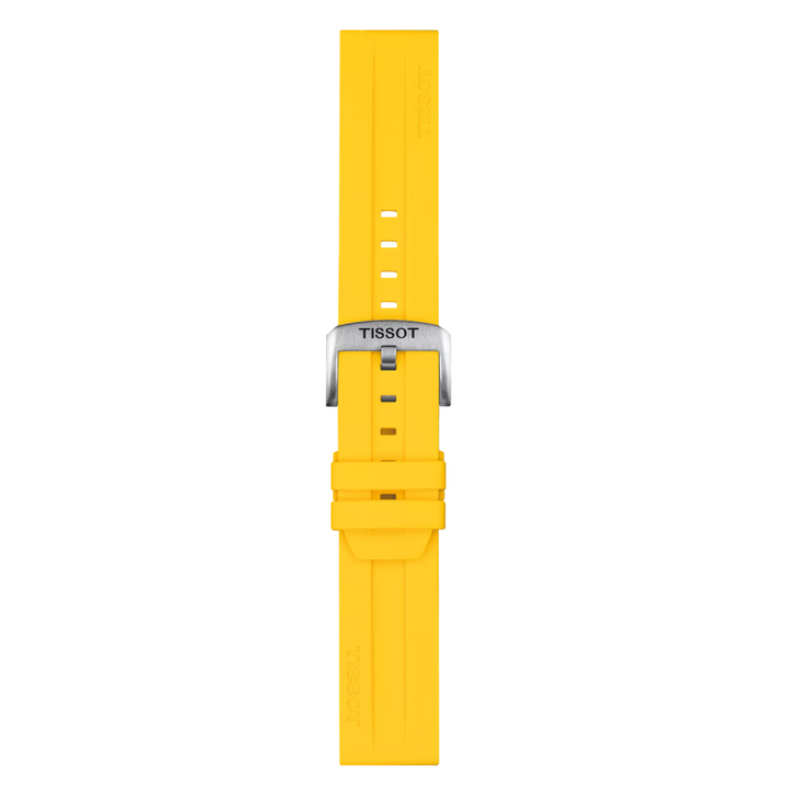 Yellow Rubber Strap Lugs 22MM