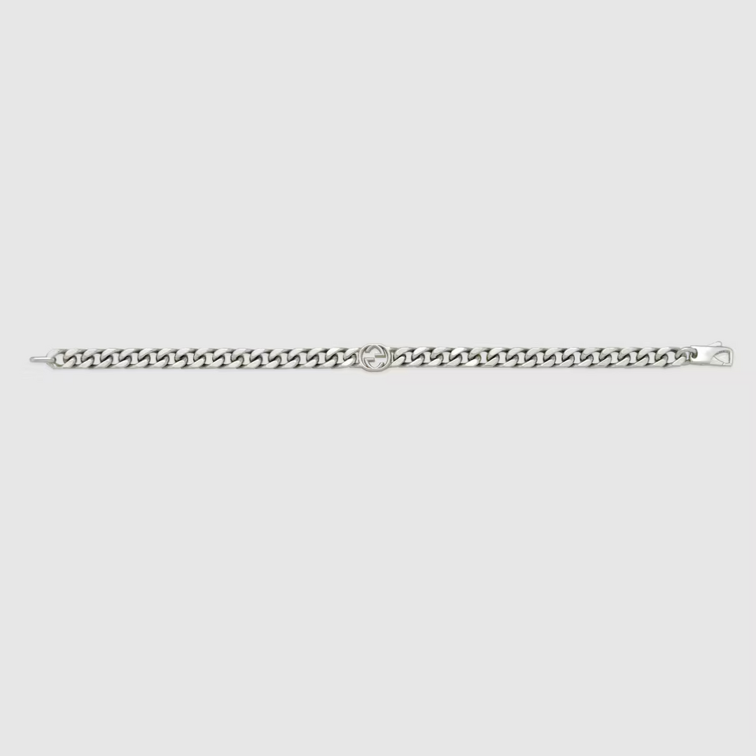 Interlocking GG Silver Bracelet