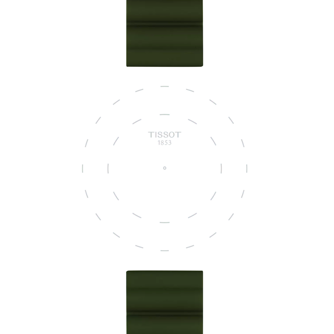 Khaki Green Silicone Strap Lugs 22MM