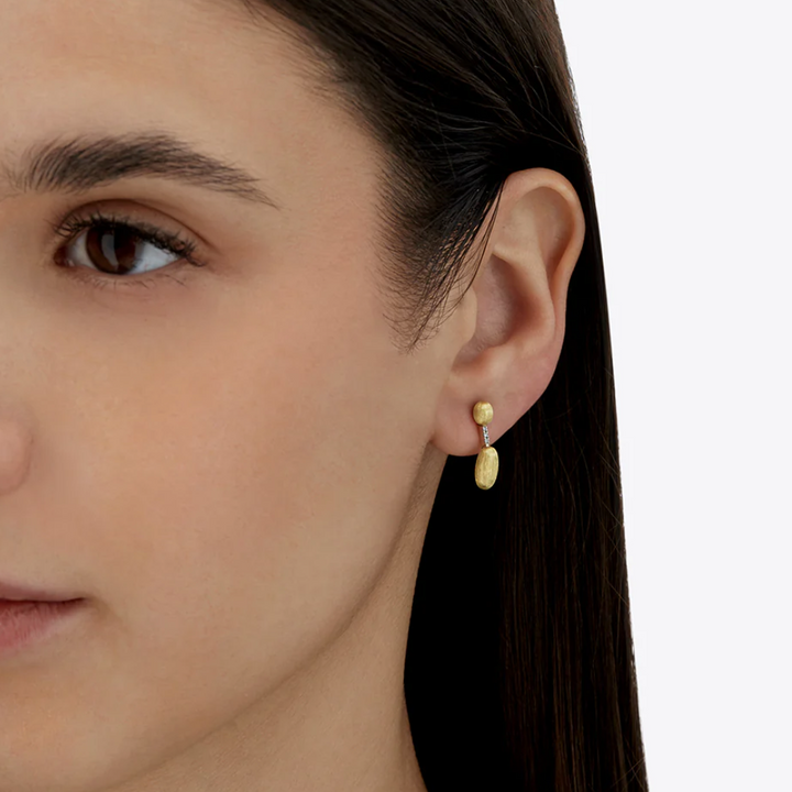Elite Gold and Diamond Handmade Minimal Earrings