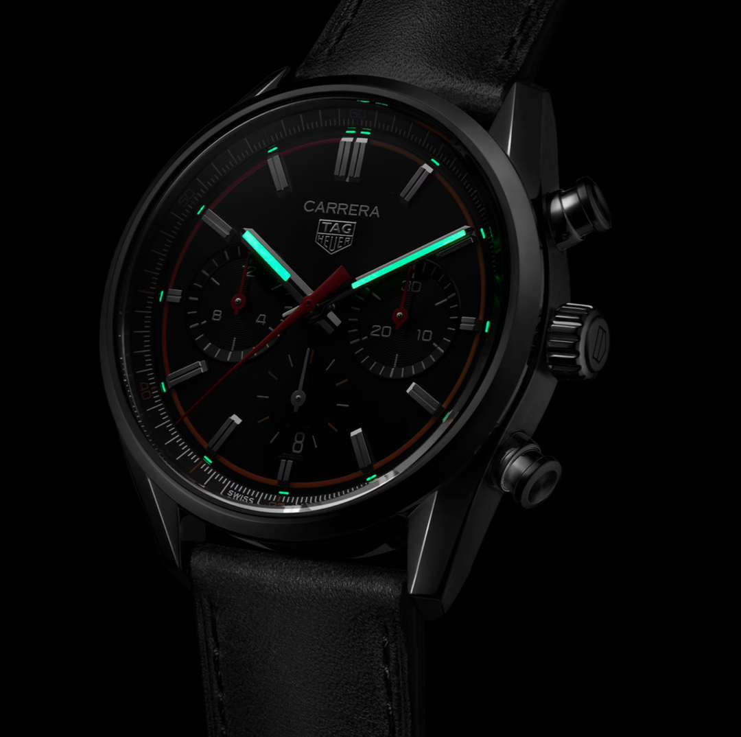 Carrera Chronograph Steel with Black Dial 42MM Watch