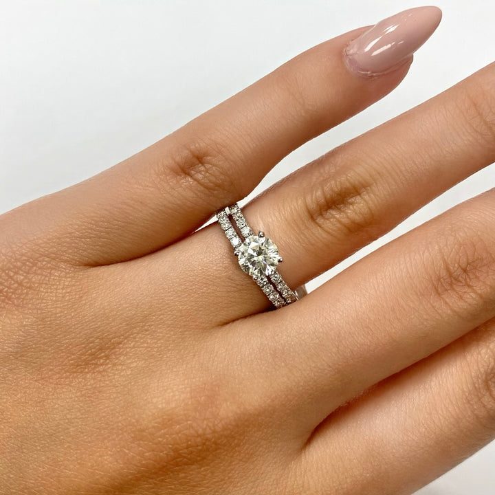 .80ct Round Diamond Engagement Ring Set