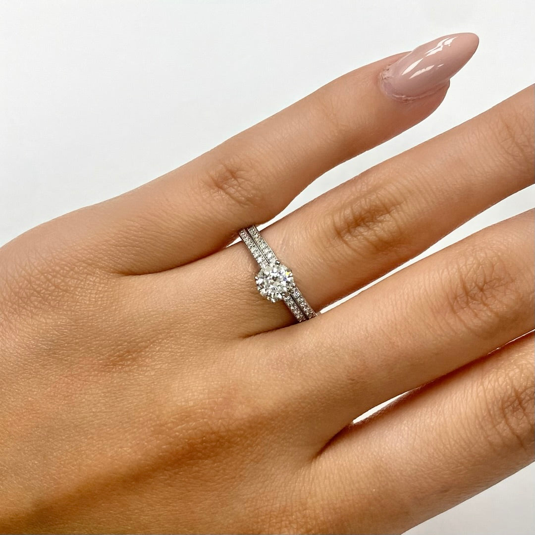 Engagement Ring with Matching Band