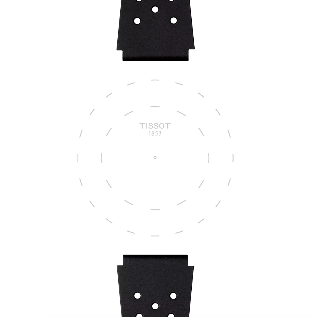 Black Sideral Rubber Strap Lugs 20MM