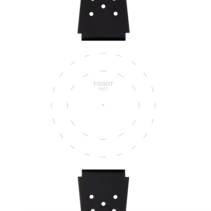 Black Sideral Rubber Strap Lugs 20MM