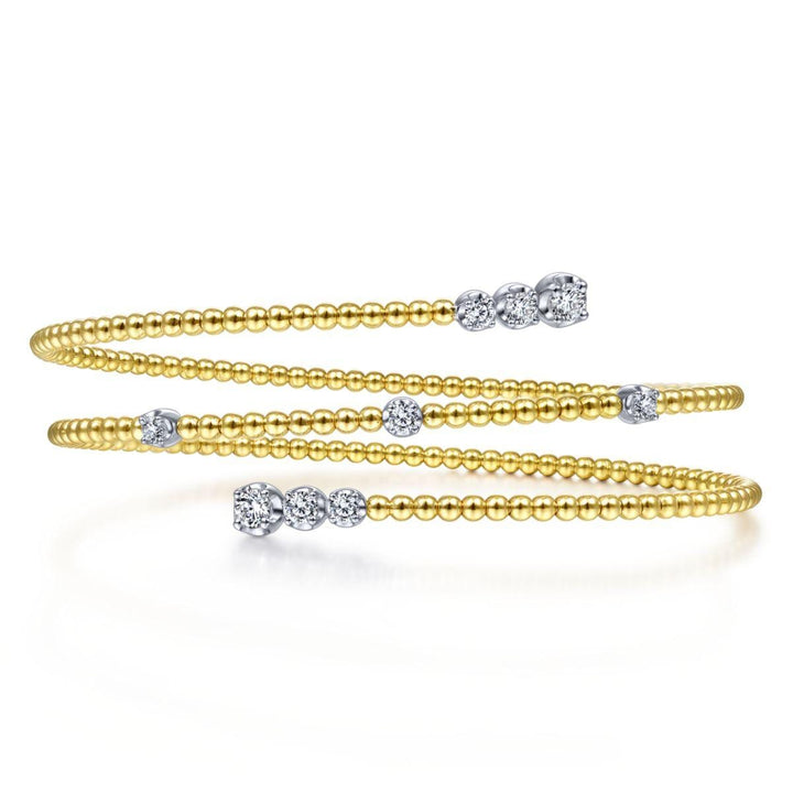 Open Diamond Bypass Bujukan Wrap Bracelet 14K