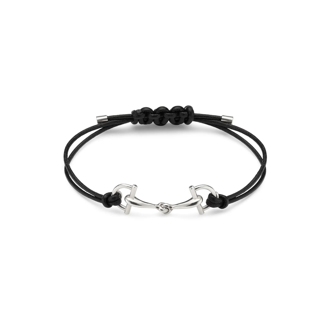 Staffa Silver and Leather Bracelet