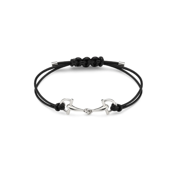 Staffa Silver and Leather Bracelet