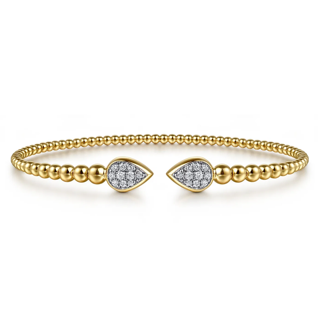 Split Diamond Bangle Pear Pave Diamond Split Bangle Bracelet – Kury Alta Relojeria