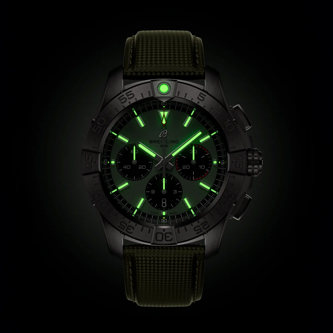 Avenger B01 Chronograph Green Dial and Strap 44MM Watch