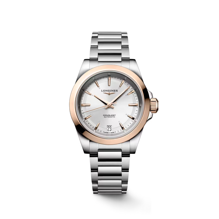 L34305726 | Longines | Conquest 34mm SS18KRG BR SLV DIAL AUTO