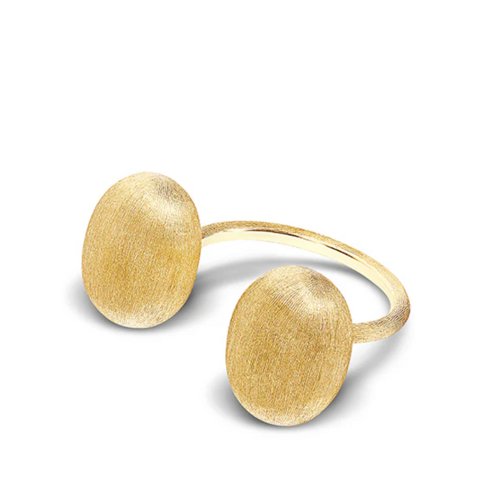 Bubble with Two Gold Boules Ring