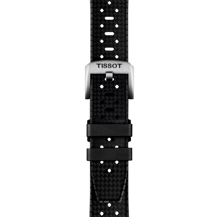Black Rubber Strap with Buckle Lugs 20MM