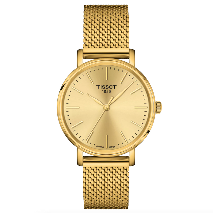 Everytime Yellow PVD with Champage Dial 34MM Watch