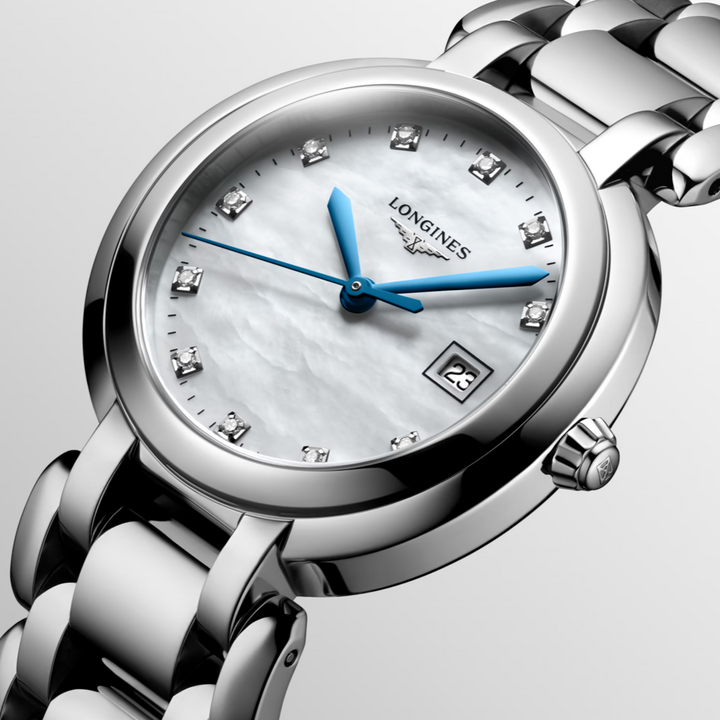 Primaluna II Moonphase Mother of Pearl with Diamond Dial 34MM Watch