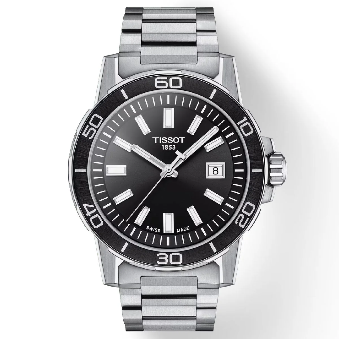 Supersport Gent Black Dial 44MM Watch